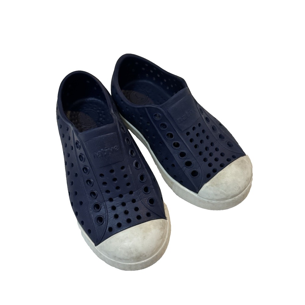 Native Shoes Toddler Kids C9 Jefferson Navy Blue‎ White Waterproof  Slip On